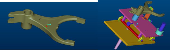 變速箱撥叉組合高頻淬火工裝的設(shè)計(圖3)