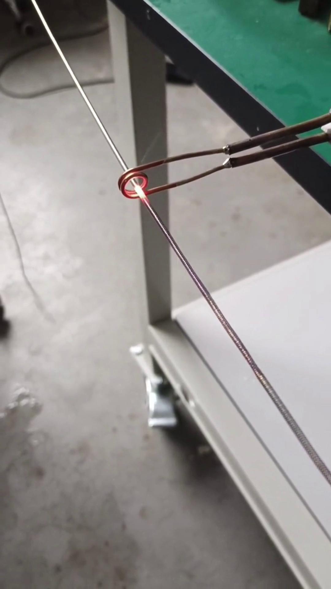 鋼絲銅線在線退火熱處理用超高頻感應加熱設備 220V功率6KW的超高頻加熱機